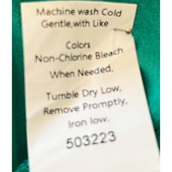 Fashion Brand Womens Green Dress Size XL Midi Long Sleeve Wrap Tie Side Zip NWT - Picture 7 of 9